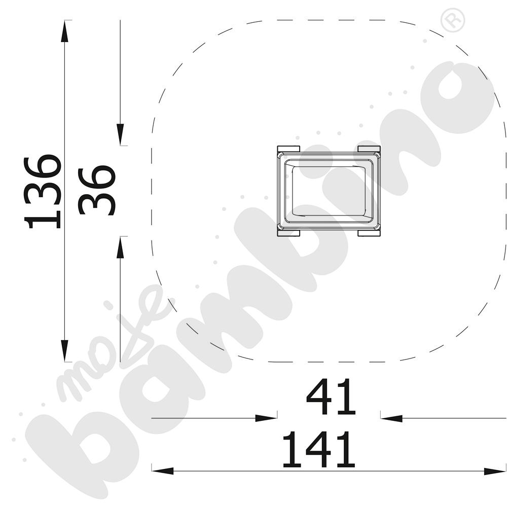 Donica Terra z pojemnikiem, wysoka z kotwami
