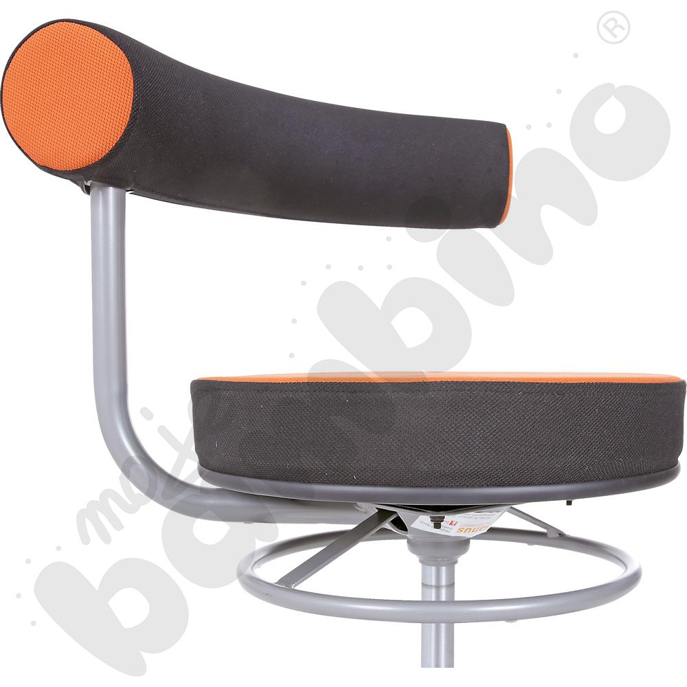 Krzesło multifunkcyjne Sanus, tkanina, kółka samomhamujące - pomarańczowo/czarne