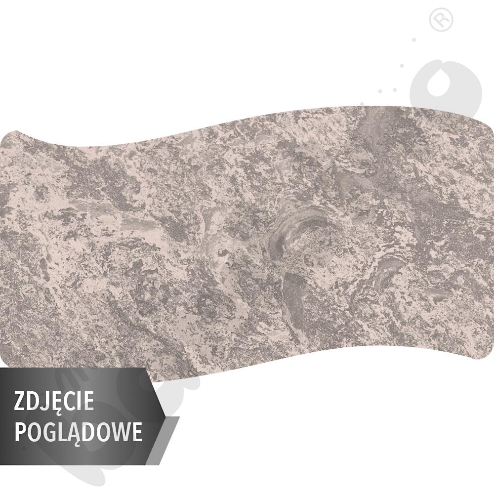 Stół Cichy prostokąt falisty 140x72, blat beżowy, narożniki zaokrąglone, rozm. 6