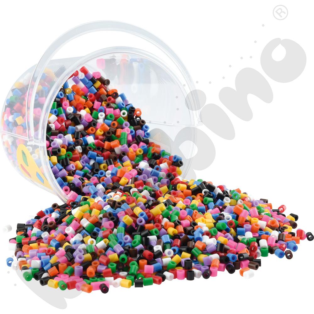 Koraliki NABBI® MIDI do prasowanek różnokolorowe - wiaderko 5000 szt.