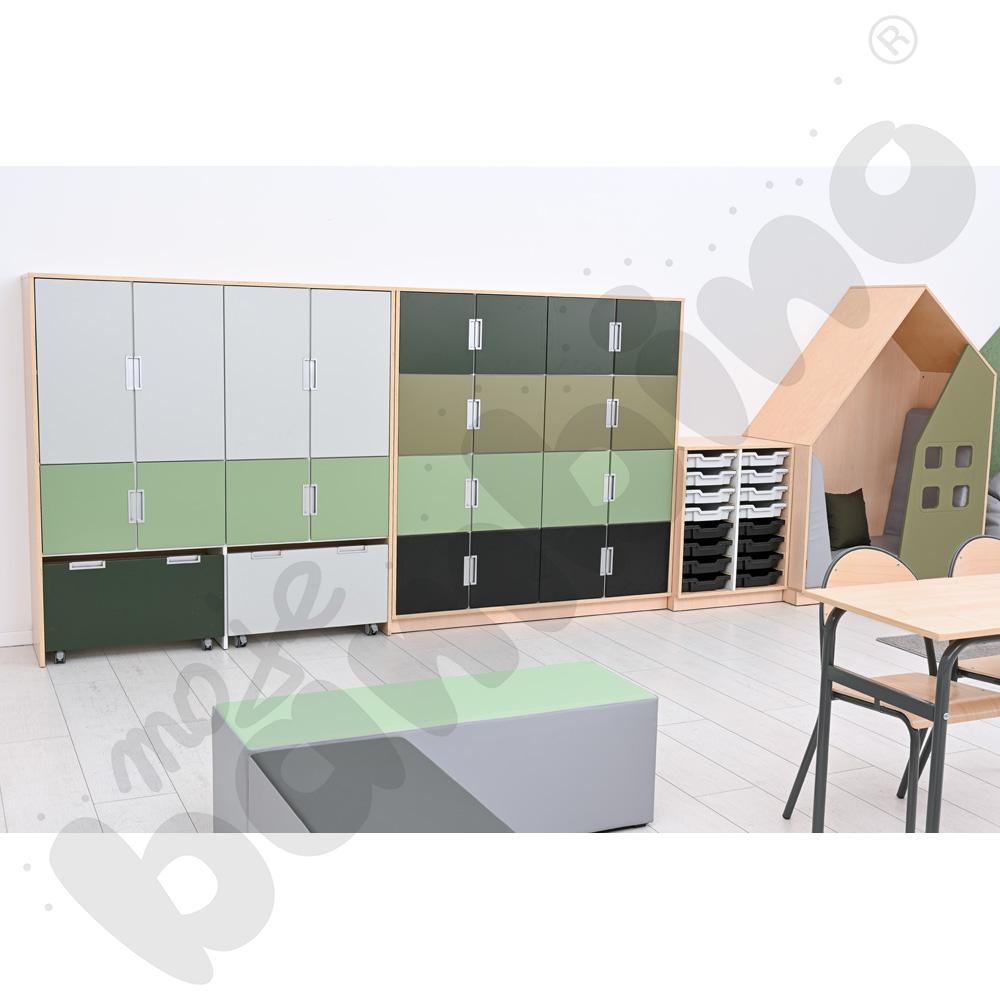 Quadro - regał XL z 3 przegrodami i 3 półkami - klon jasny