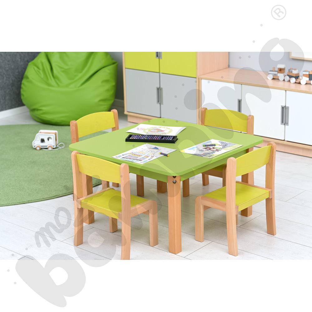 Blat Pascal kwadratowy 80 x 80 zielony Blat Pascal kwadratowy 80 x 80 zielony