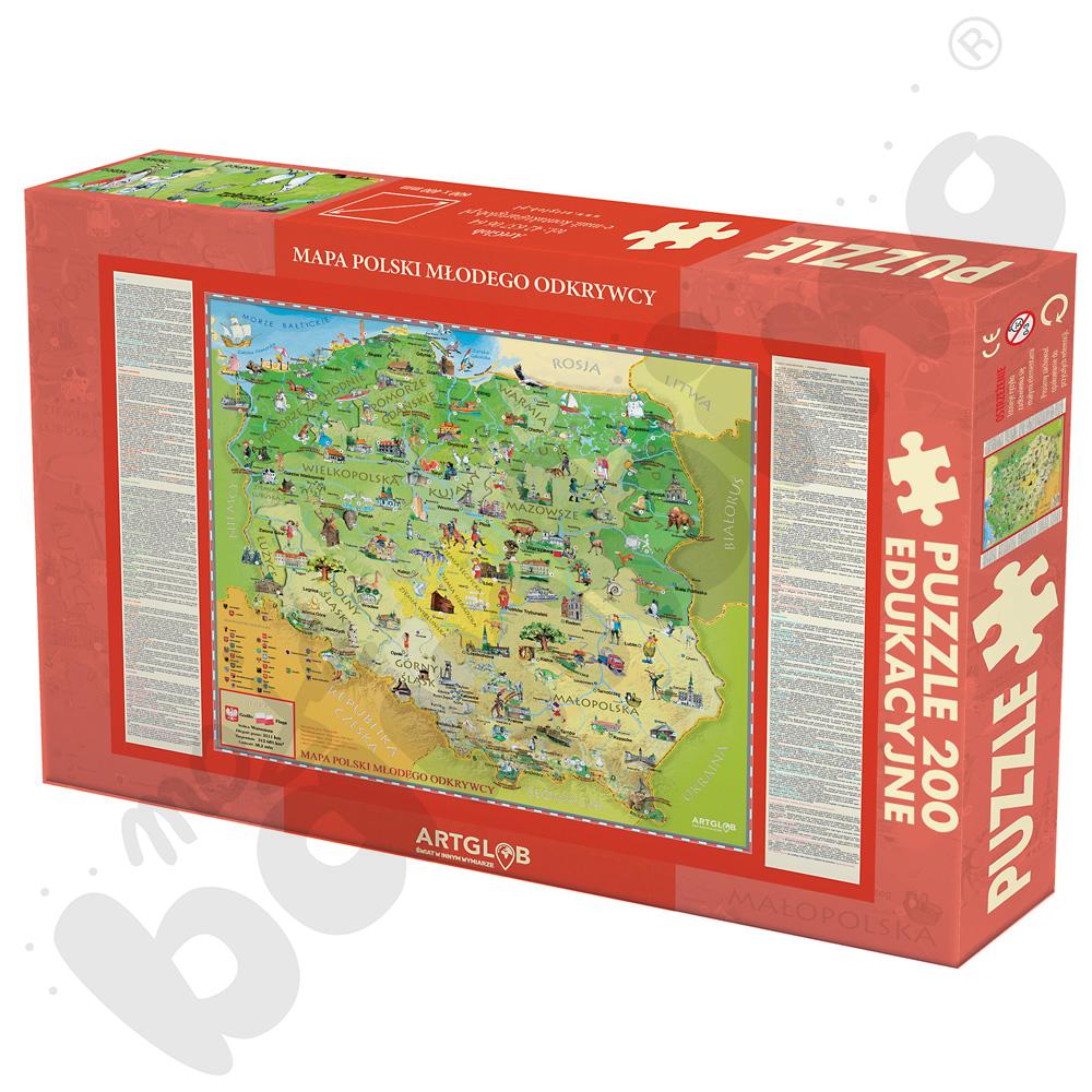 Puzzle Mapa Polski Młodego Odkrywcy