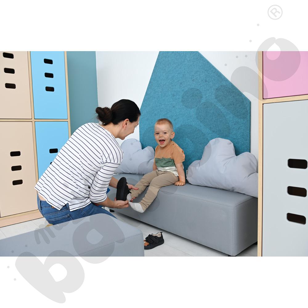 Pufa 3-osobowa Inflamea jasnoszara Pufa 3-osobowa Inflamea jasnoszara
