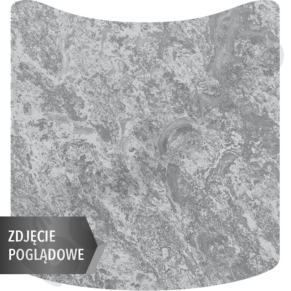Stół Cichy kwadrat falisty 70x72, blat szary, narożniki zaokrąglone, rozm. 2