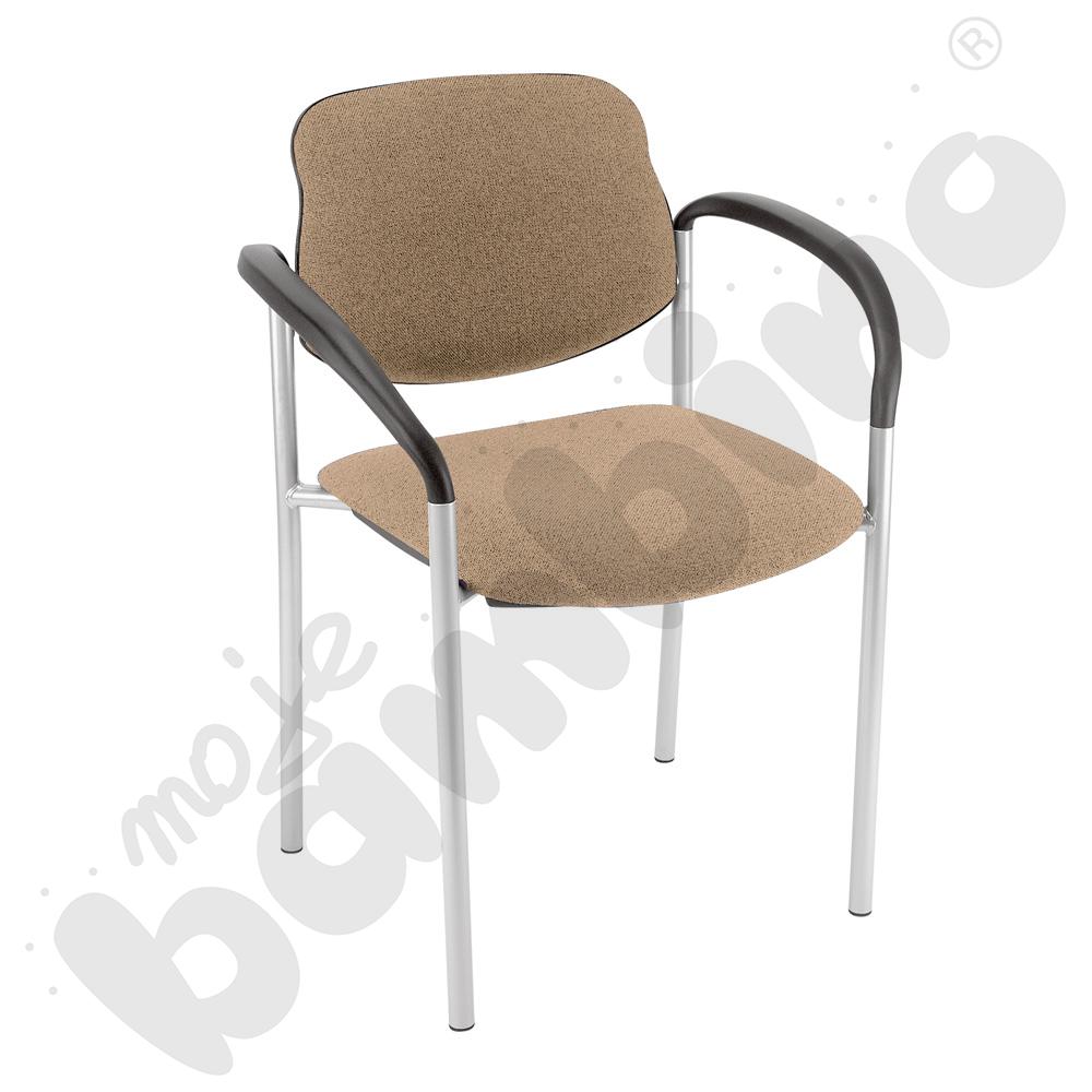Krzesło konferencyjne STYL Arm beżowo - brązowy