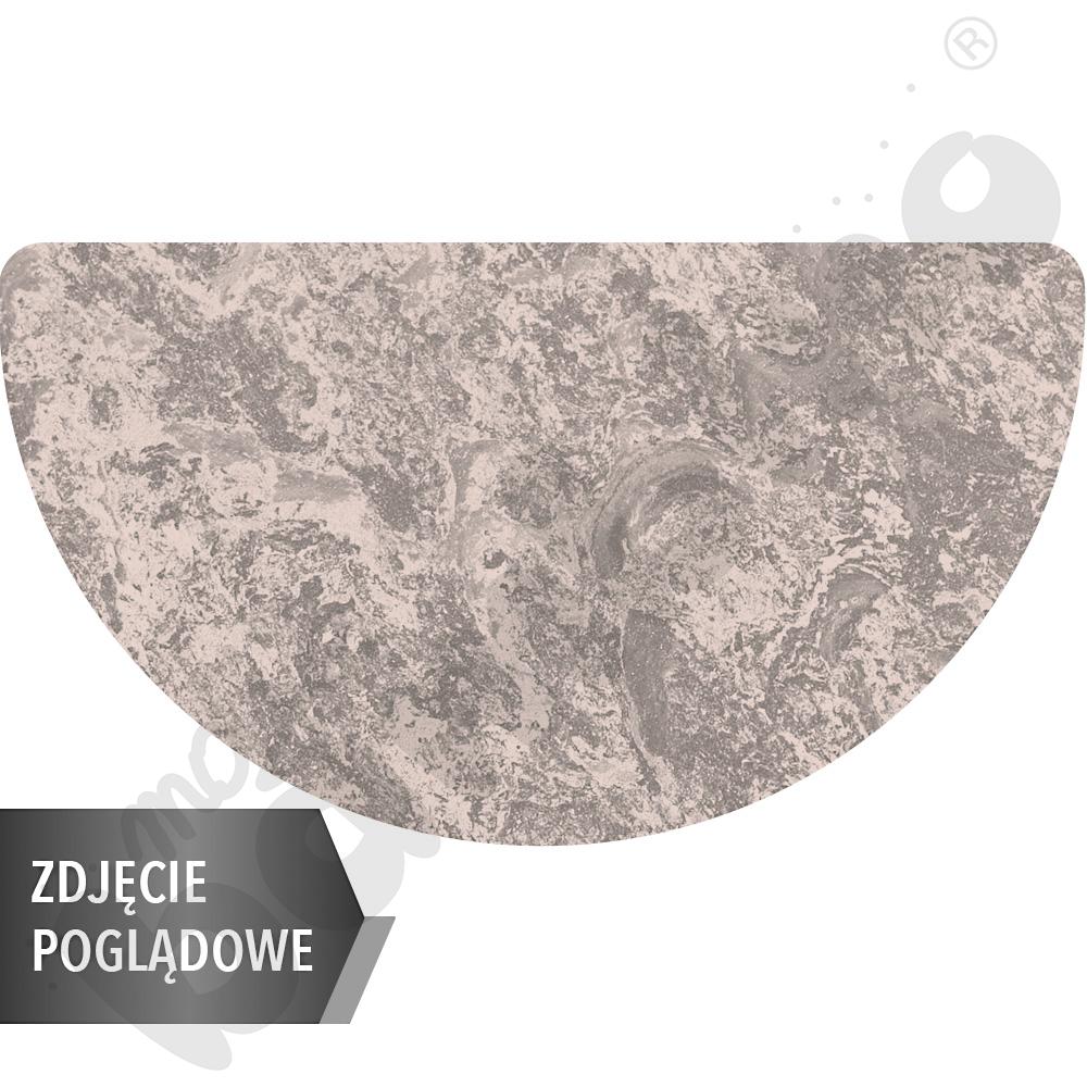 Stół Cichy półokrągły 160x80, beżowy, zaokrąglony, rozm.4 z 2 kółkami