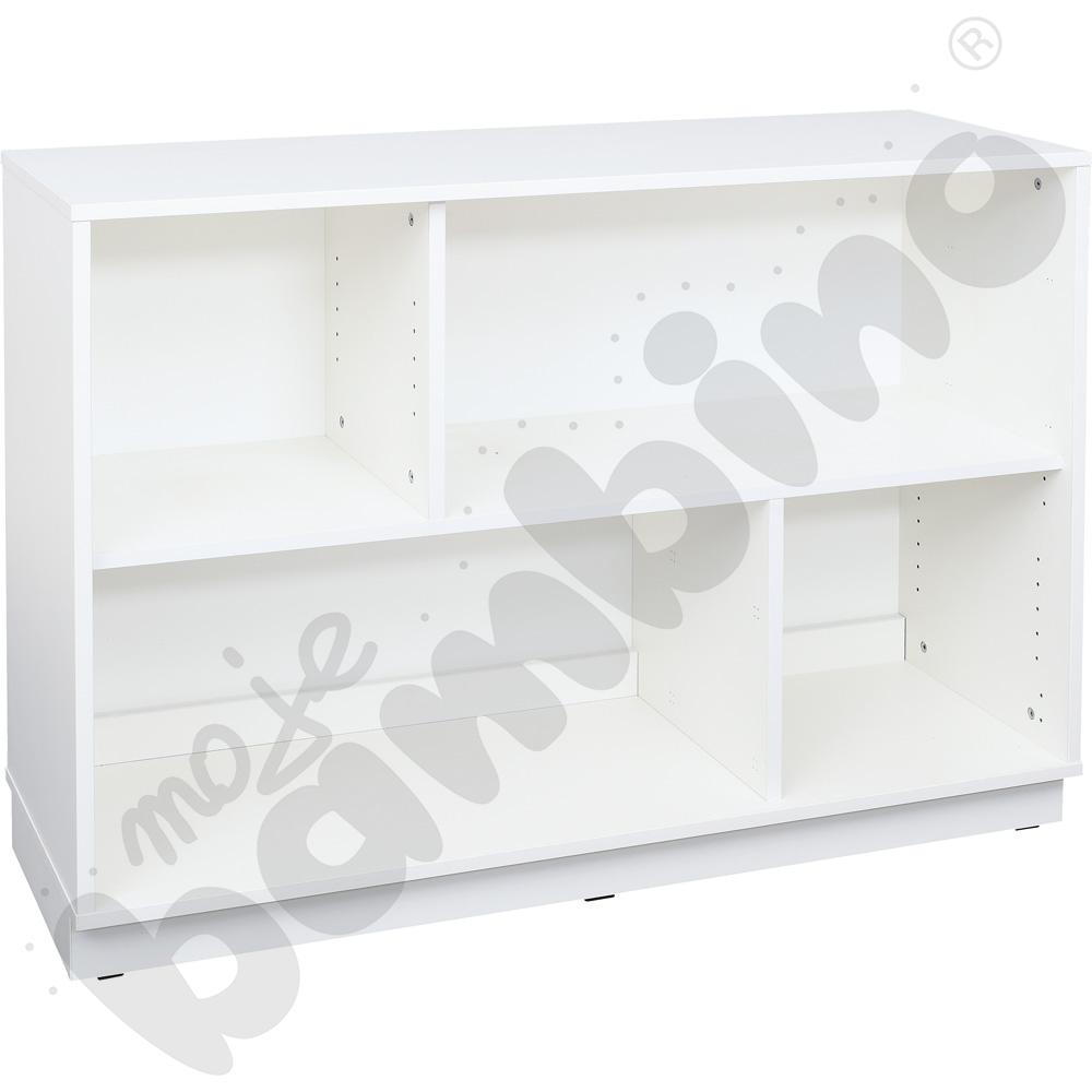 Quadro - szafka asymetryczna M na szerokie szuflady, biała