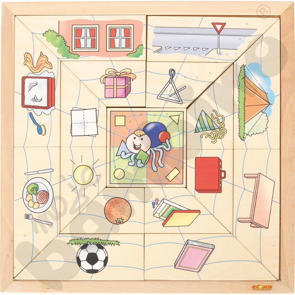 Puzzle z pająkiem - kształty