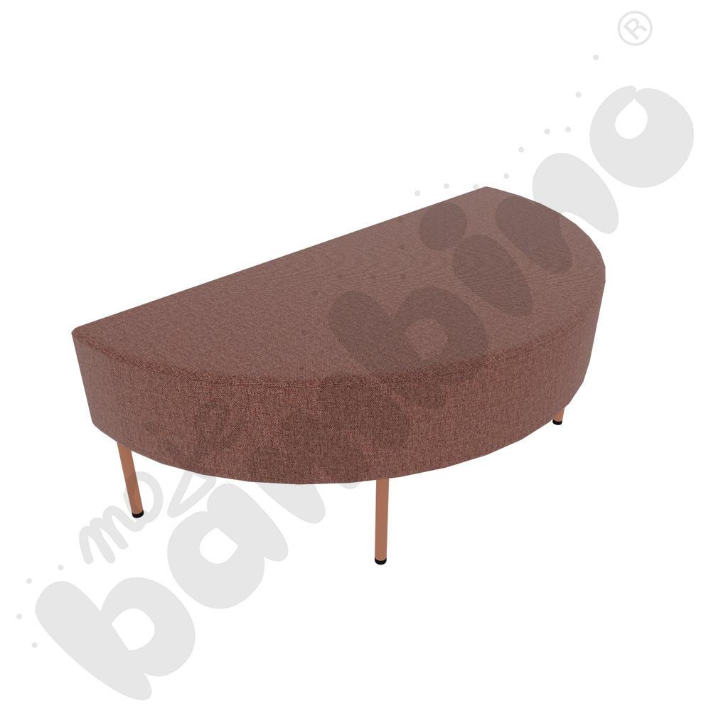 Pufa Versa zaokrąglona 120x60 cm z filcowymi stopkami, stelaż łososiowy, tkanina RO11 Pufa Versa zaokrąglona 120x60 cm z filcowymi stopkami, stelaż łososiowy, tkanina RO11