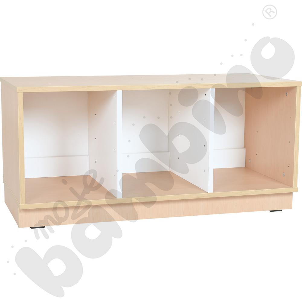Quadro - szafka S na plastikowe pojemniki - z 2 przegrodami, klon jasny