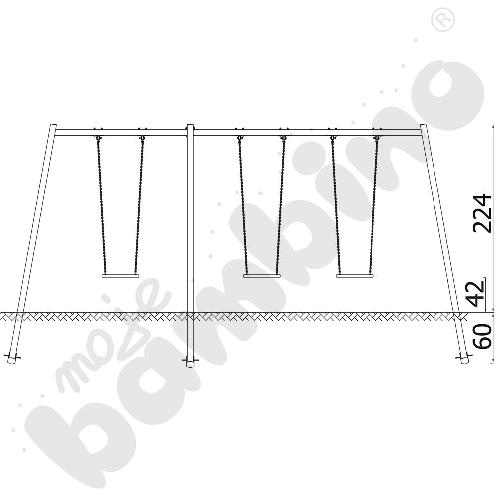 Quadro - stelaż do huśtawki potrójnej