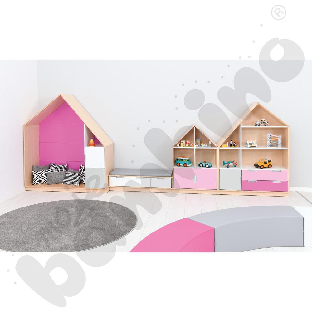 Quadro - szafka domek z 2 półkami, klon jasny