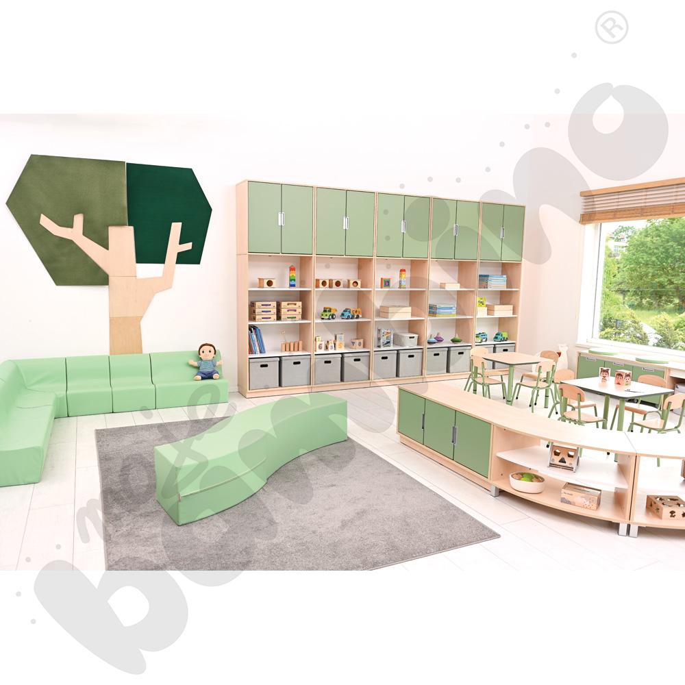 Siedzisko Paolo długie, jasnozielony pastel Siedzisko Paolo długie, jasnozielony pastel