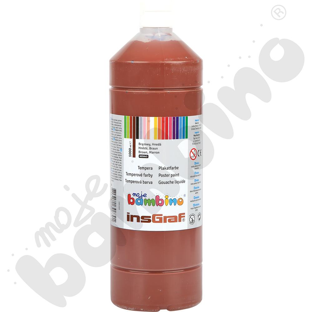 Tempera 1000 ml - brązowa