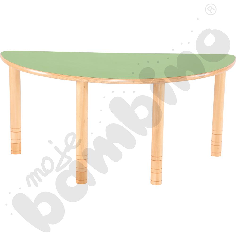 Stół Flexi półokrągły szkolny - zielony