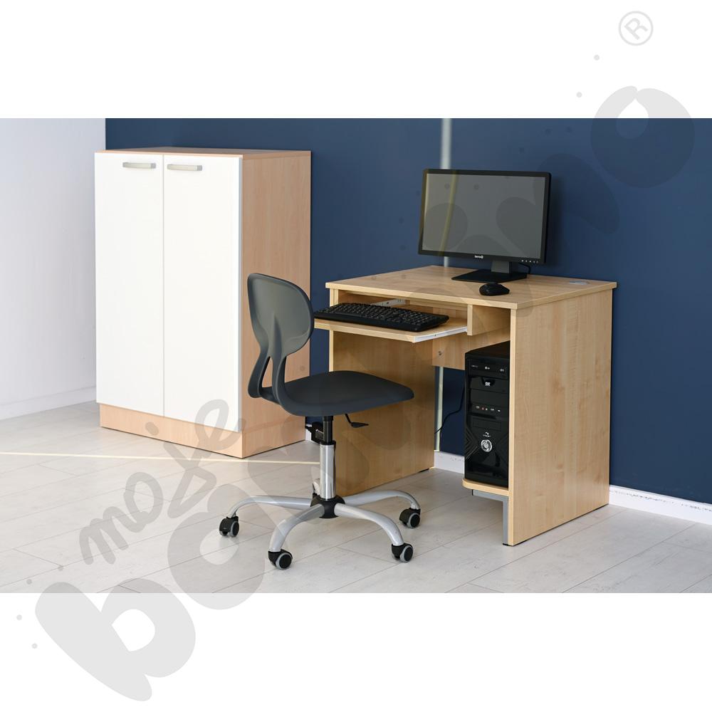 Stolik komputerowy STANDARD  z półką na komputer i szufladą na klawiaturę - klon