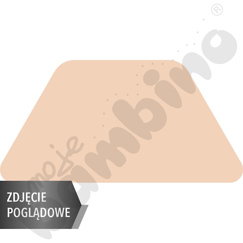 Stół Mila trapezowy 120x70x60x70, HPL - żółty, zaokrąglony, rozm. 3