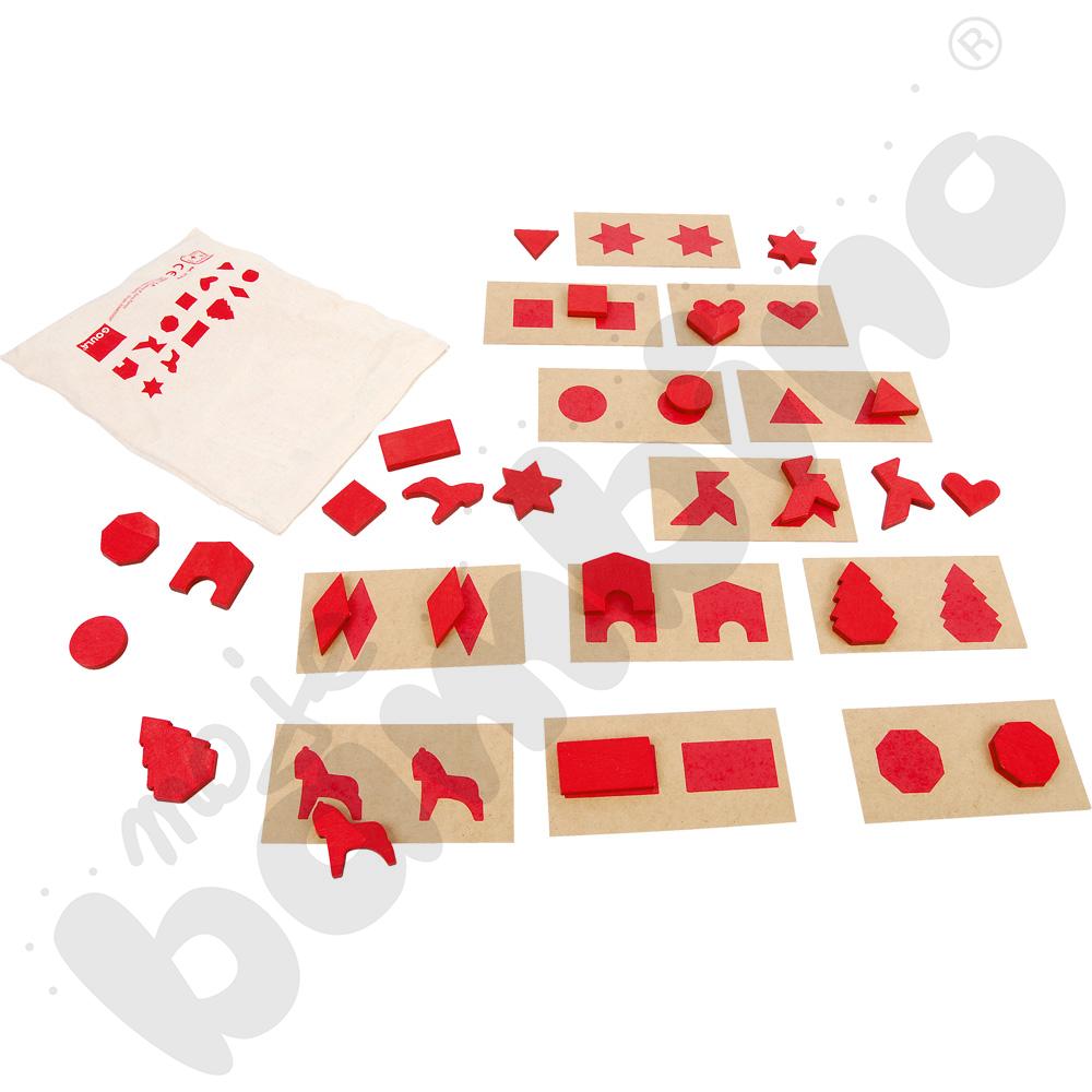 Tabliczki i kształty czerwone