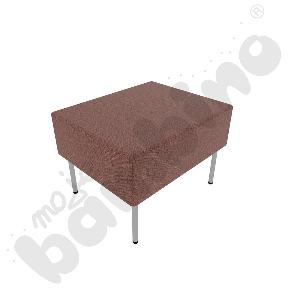 Pufa Versa 60x50 cm z filcowymi stopkami, stelaż jasnoszary, tkanina RO11 Pufa Versa 60x50 cm z filcowymi stopkami, stelaż jasnoszary, tkanina RO11