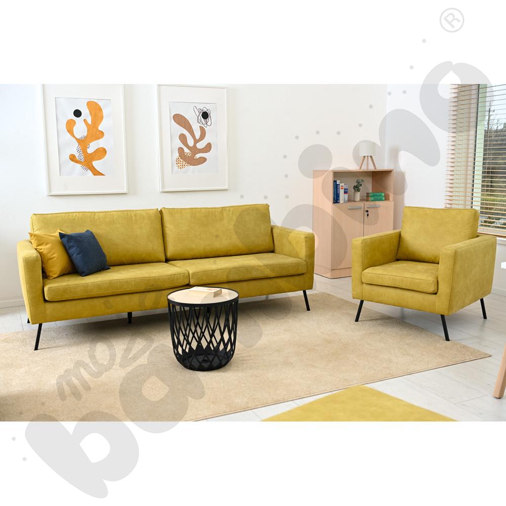 Sofa Miami 4-osobowa zielonomusztardowa