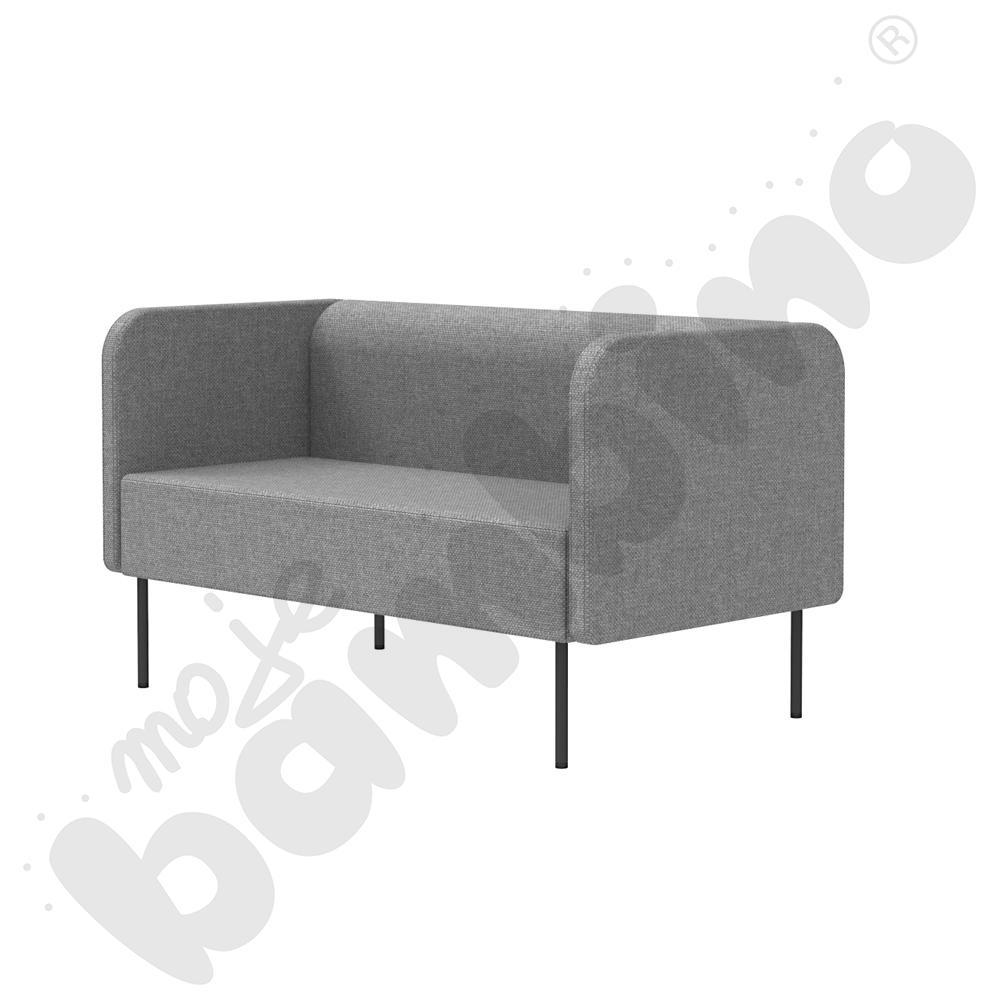 Sofa Versa 2-os. z filcowymi stopkami, stelaż antracyt, tkanina RO39