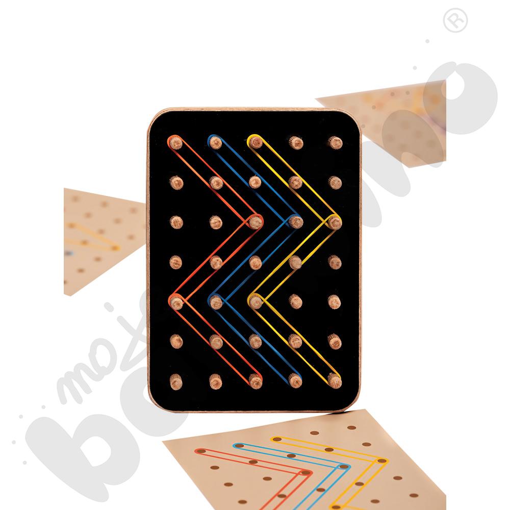 Drewniany Geoplan Montessori Good Wood - czarny - MED