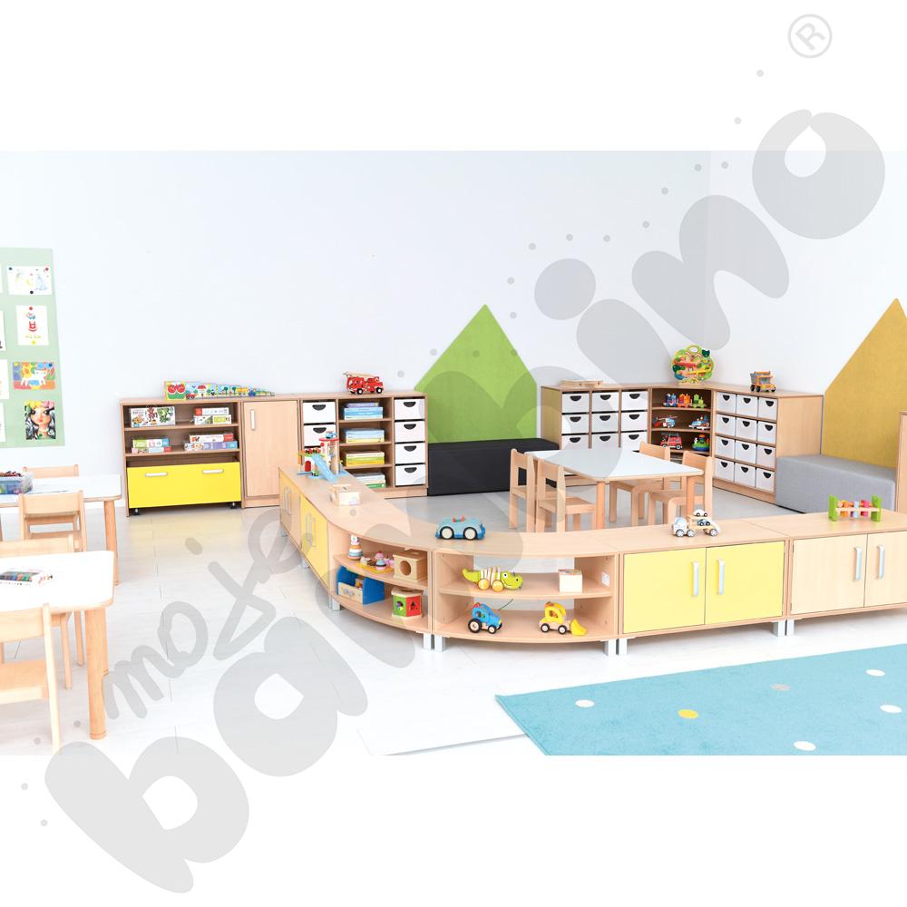 Szafka Flexi M 1/8 koła na nóżkach Szafka Flexi M 1/8 koła na nóżkach