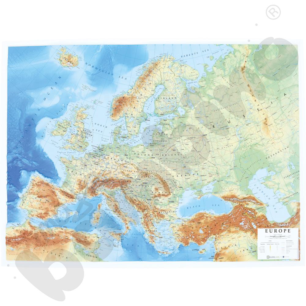 Europa - mapa plastyczna 3D 64 x 92 cm