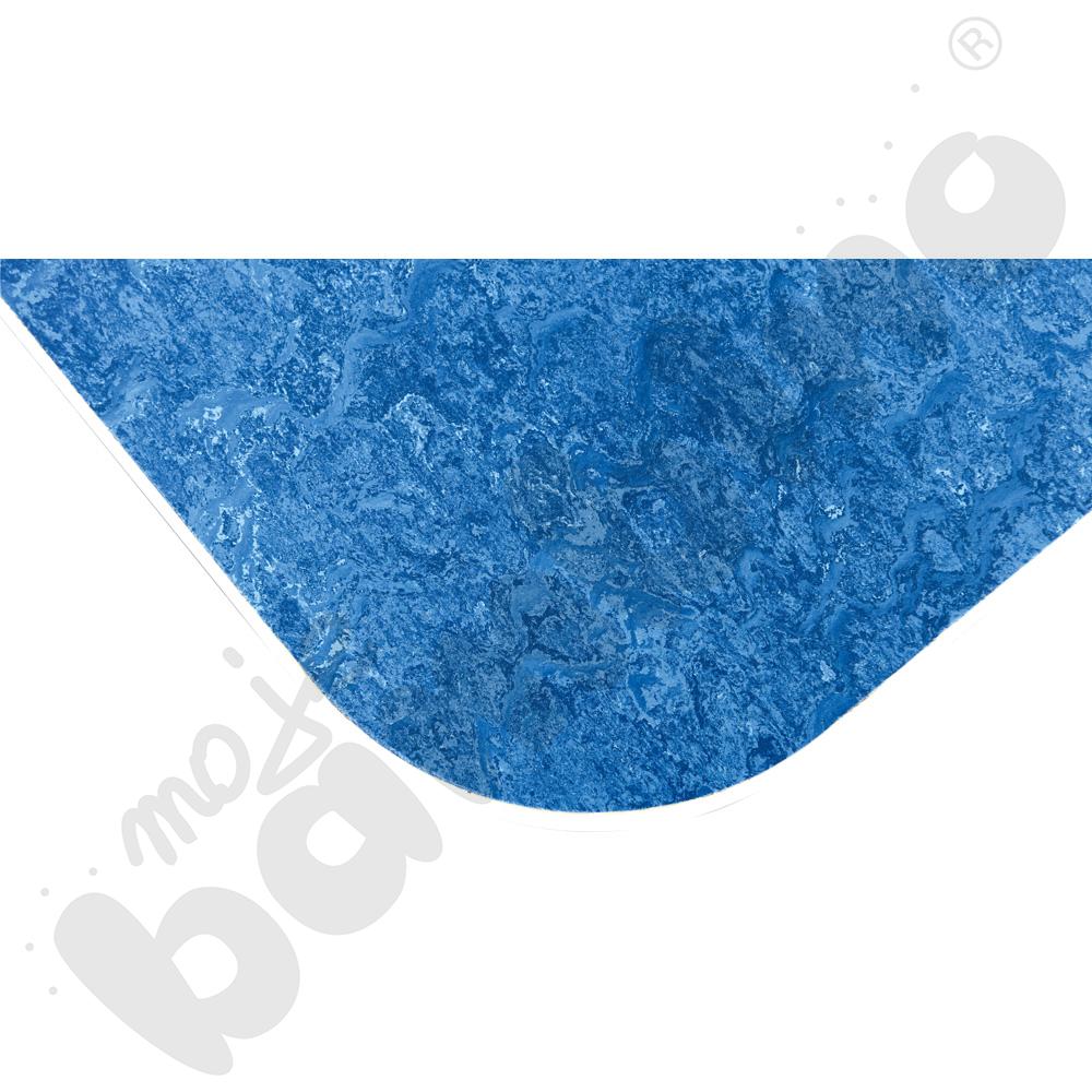 Cichy blat Plus prostokątny, 60 x 120 - niebieski