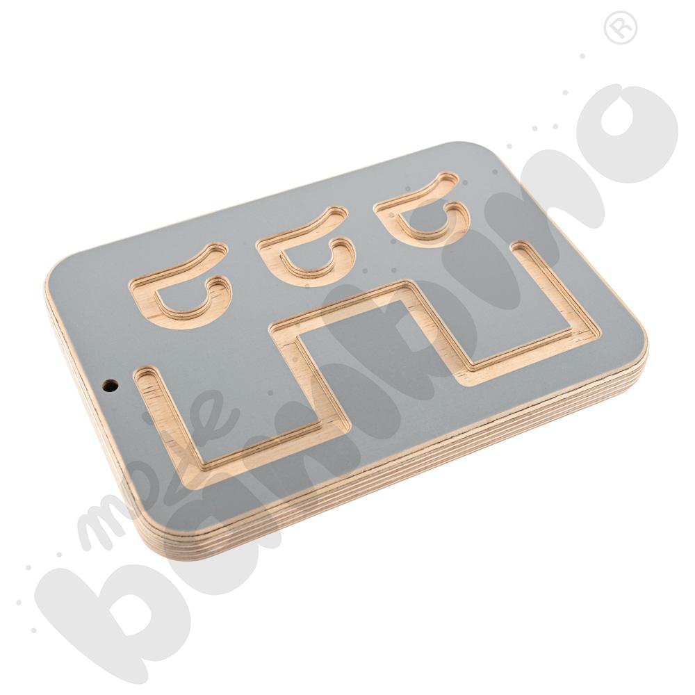 Tablice grafomotoryczne malucha - szare  - MED