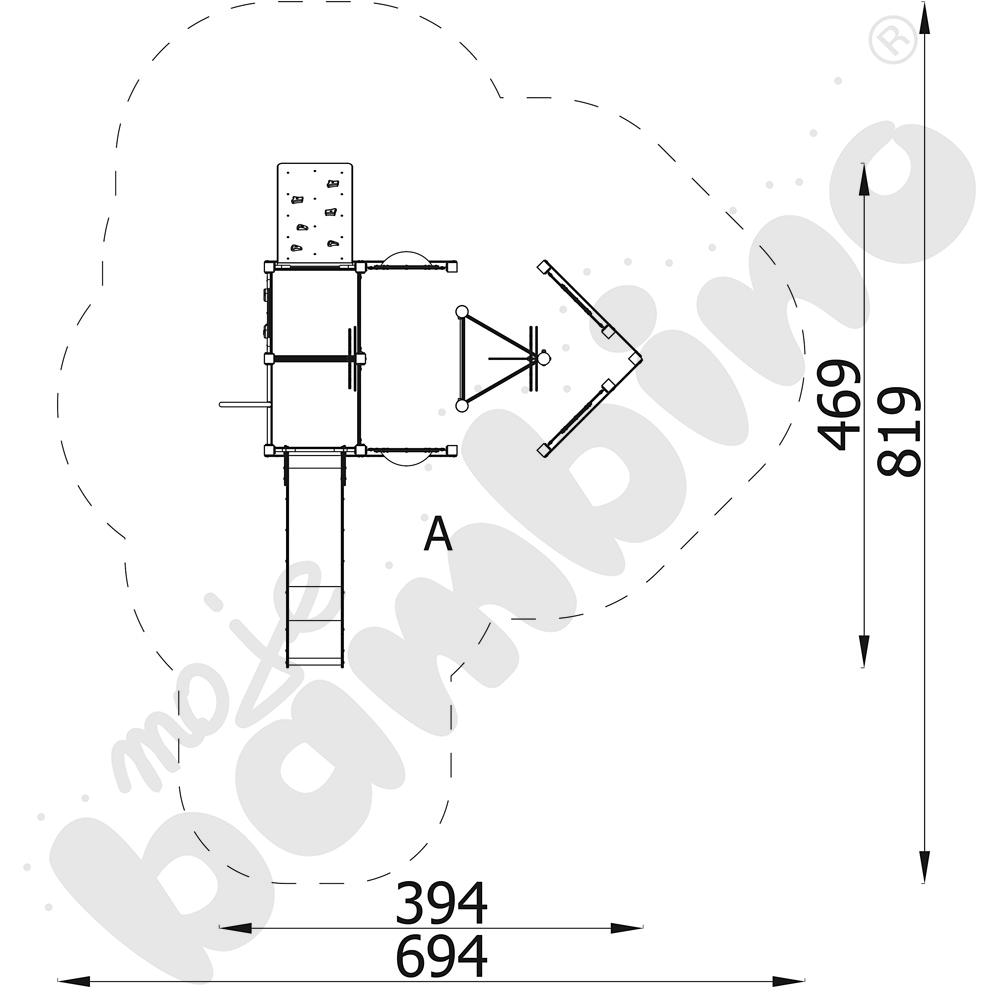 Quadro - zestaw 12466, metalowe słupy