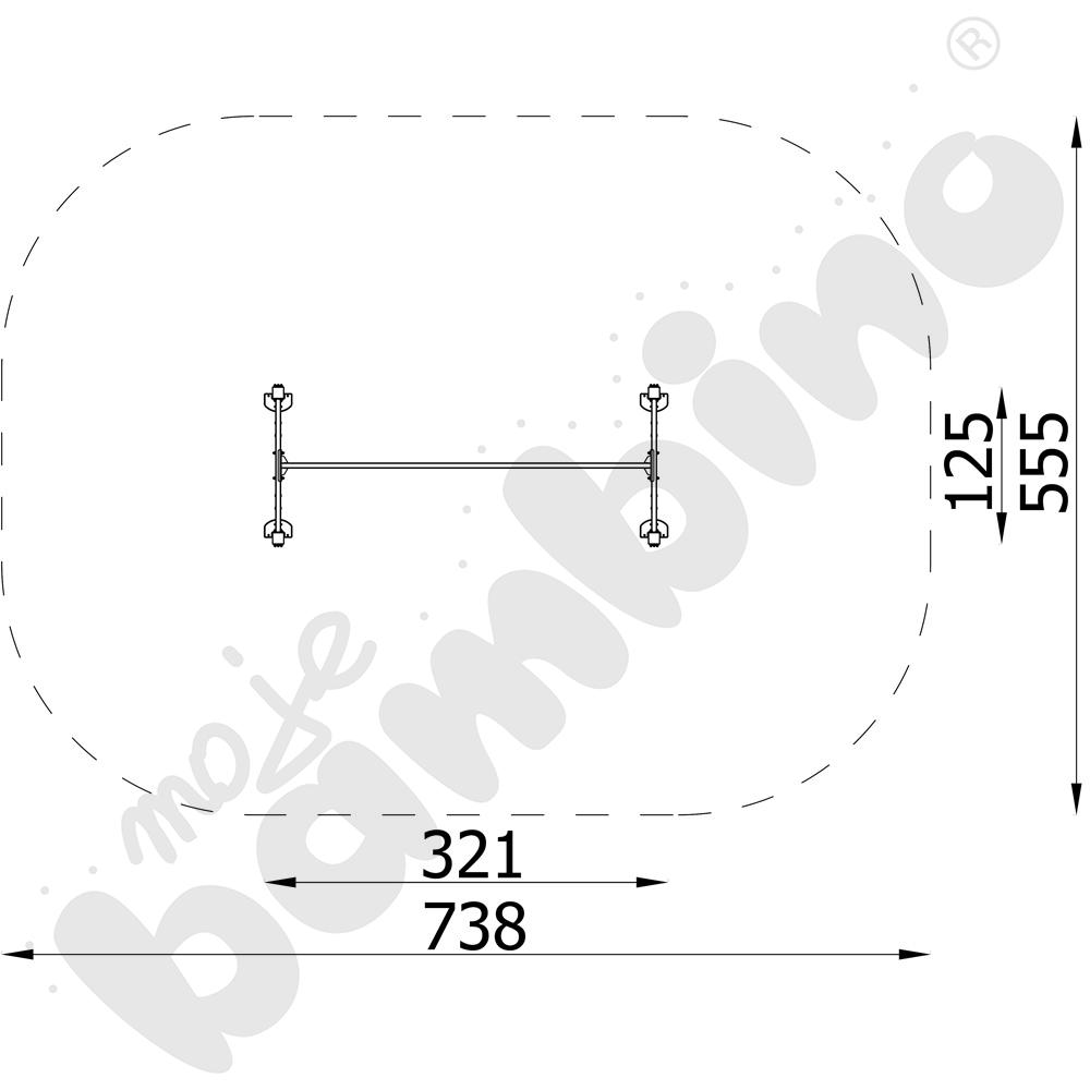 NinjaWorkout Master - Poziome podłużne drążki