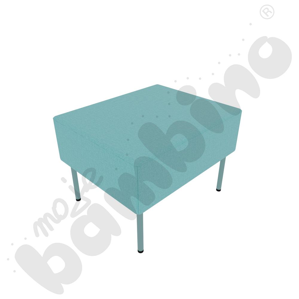 Pufa Versa 60x50 cm z filcowymi stopkami, stelaż turkusowy, tkanina RO20 Pufa Versa 60x50 cm z filcowymi stopkami, stelaż turkusowy, tkanina RO20