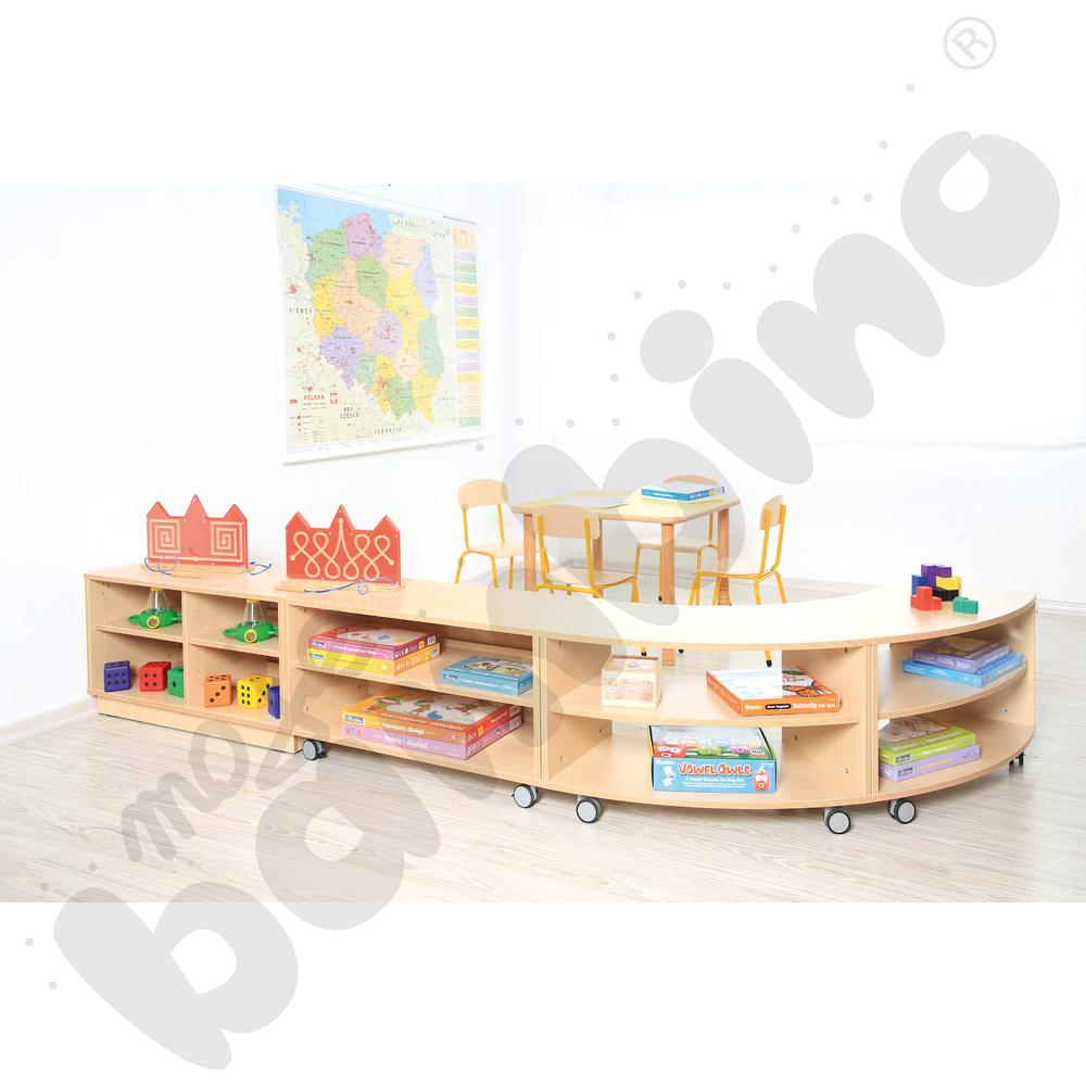 Szafka Flexi-TJ M z przegrodą, klon jasny