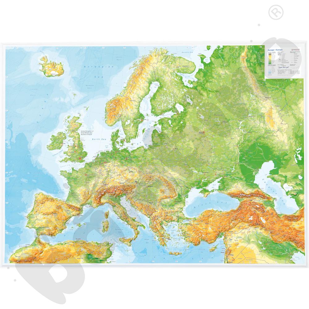 Europa - mapa plastyczna 3D 77 x 58 cm