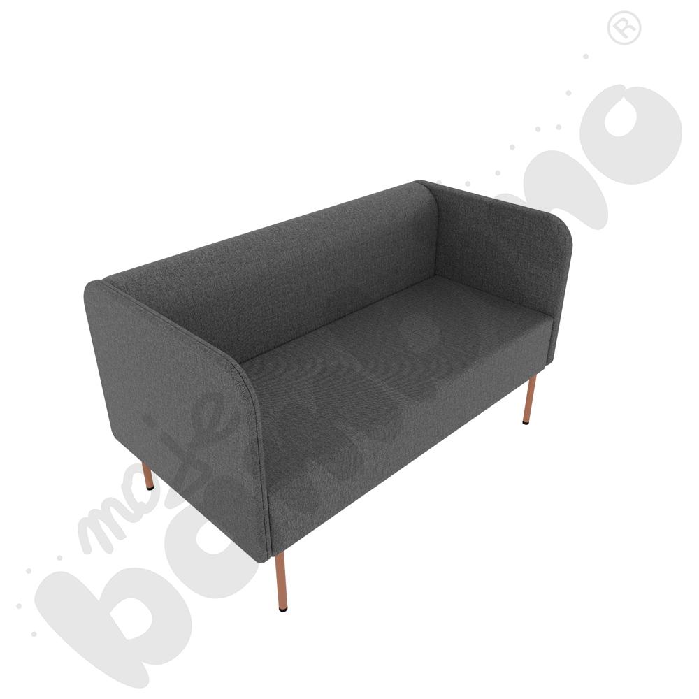 Sofa Versa 2-os. z plastikowymi stopkami, stelaż łososiowy, tkanina RO39