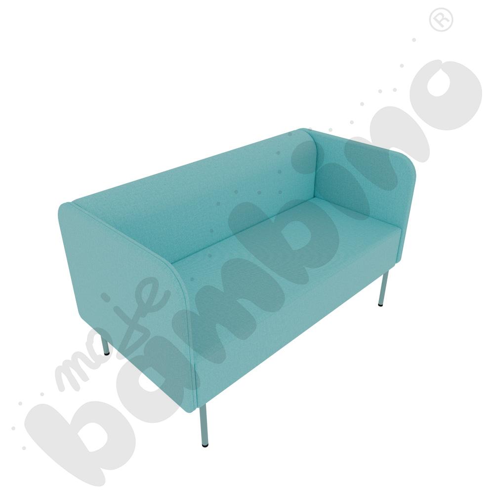 Sofa Versa 2-os. z filcowymi stopkami, stelaż turkusowy, tkanina RO20 Sofa Versa 2-os. z filcowymi stopkami, stelaż turkusowy, tkanina RO20