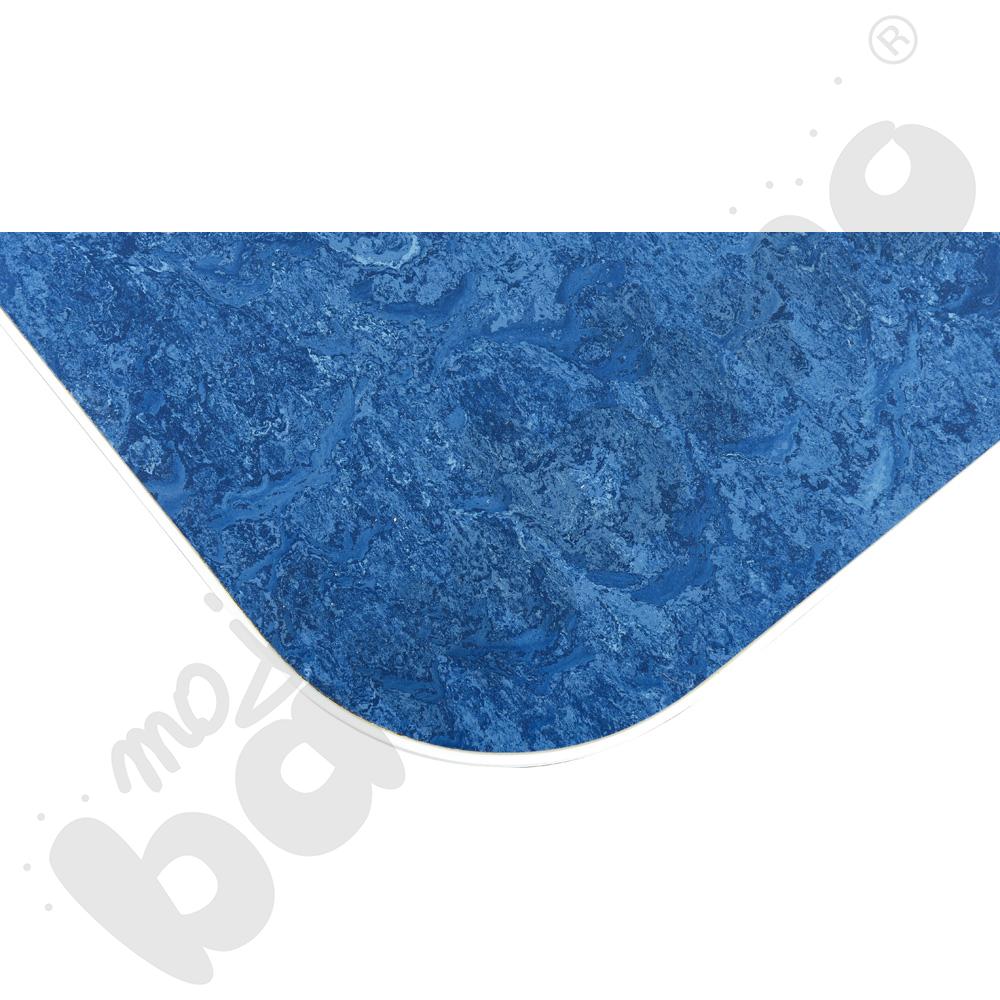 Cichy blat Plus prostokątny, 80 x 160 - niebieski
