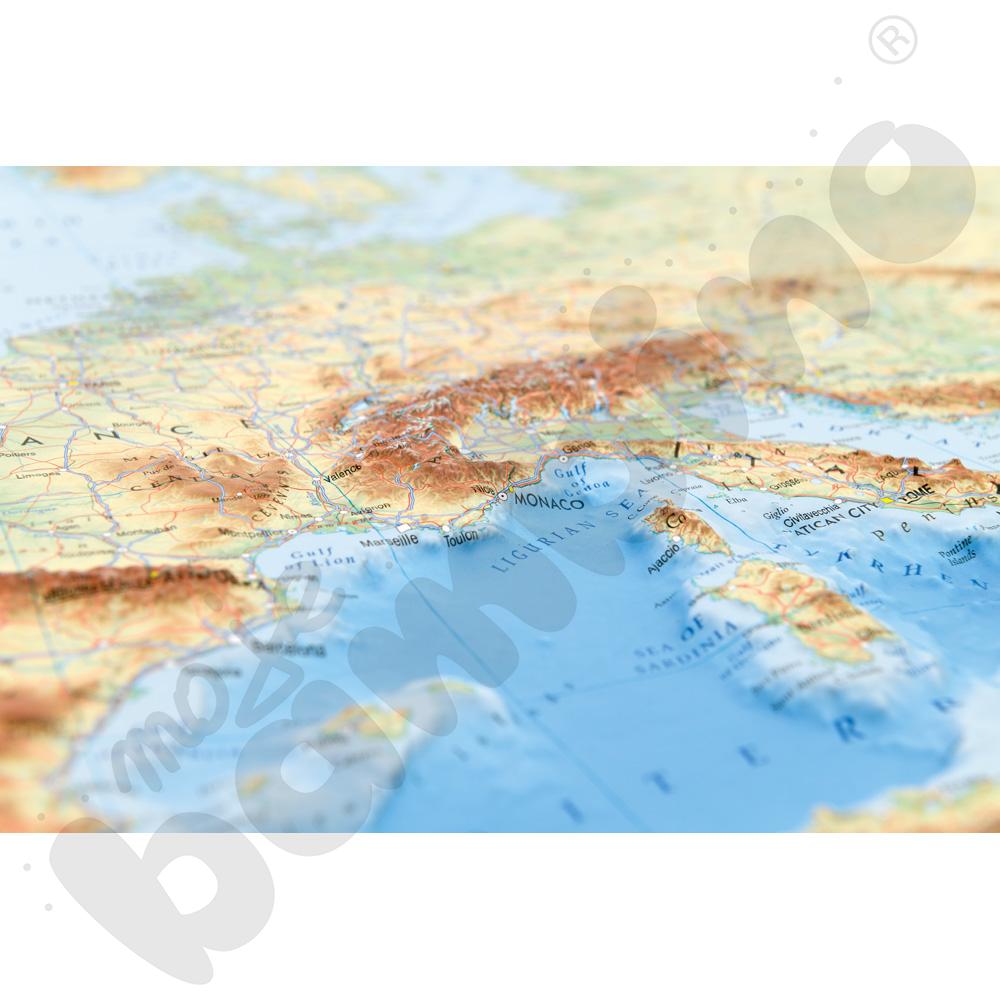 Europa - mapa plastyczna 3D 64 x 92 cm