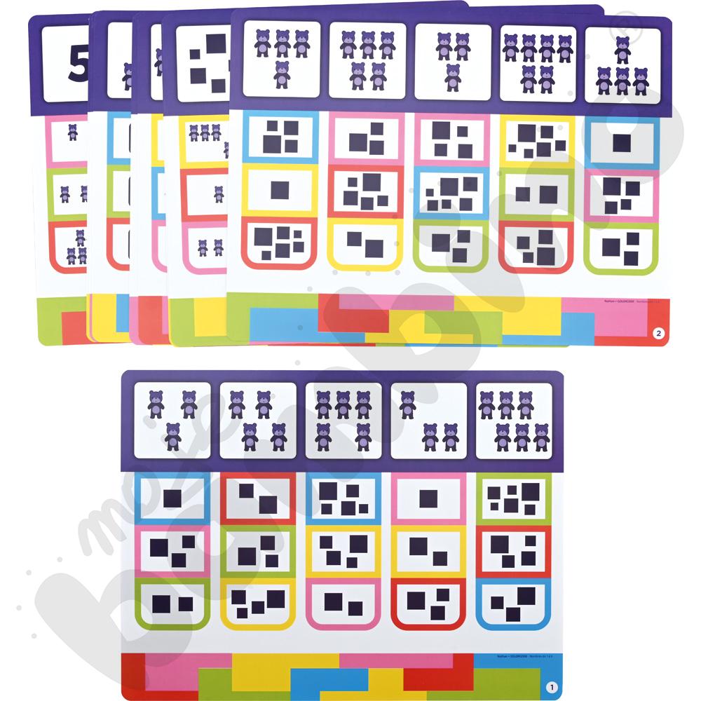 Colorcode - karty zadań - liczby od 1 do 6
