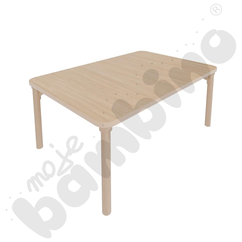 Stół Marcus śr. 90 cm, rozm. 1, nogi drewniane brzozowe, blat HPL klon, obrzeże ABS