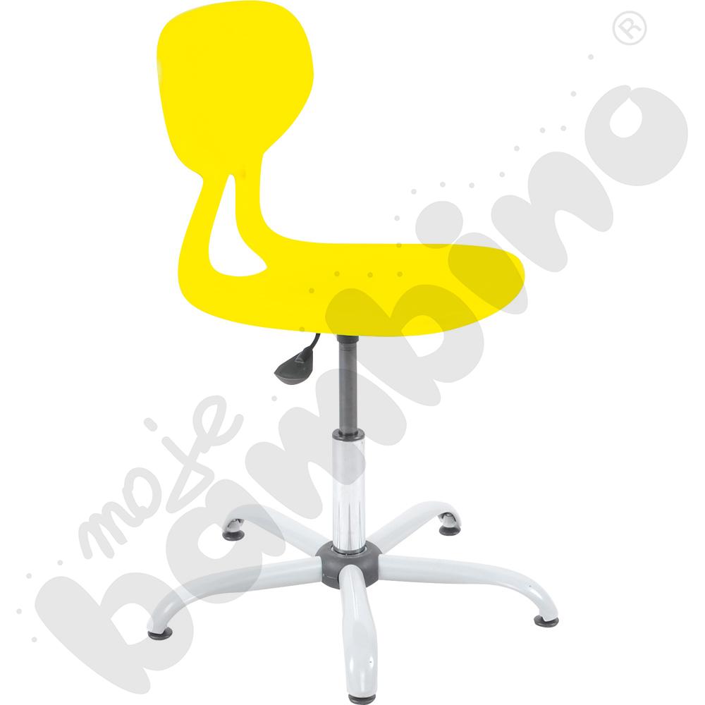 Krzesło Colores obrotowe z reg.  wys. żółte