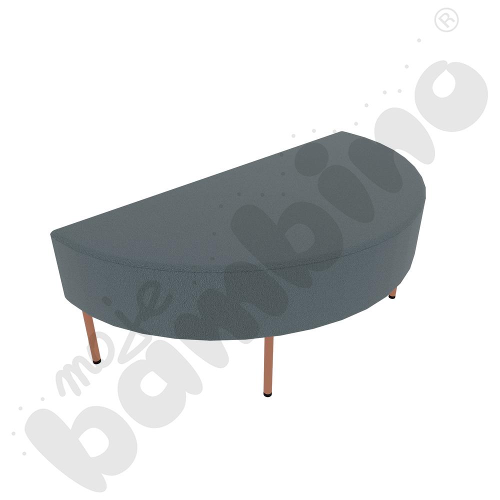 Pufa Versa zaokrąglona 120x60 cm z filcowymi stopkami, stelaż łososiowy, tkanina BD13 Pufa Versa zaokrąglona 120x60 cm z filcowymi stopkami, stelaż łososiowy, tkanina BD13