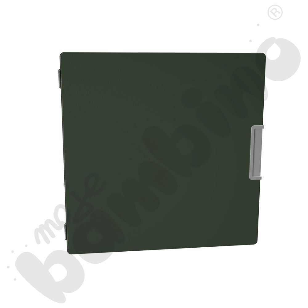 Quadro - małe drzwiczki 90, mocowane do przegrody, cichy domyk - ciemnozielone