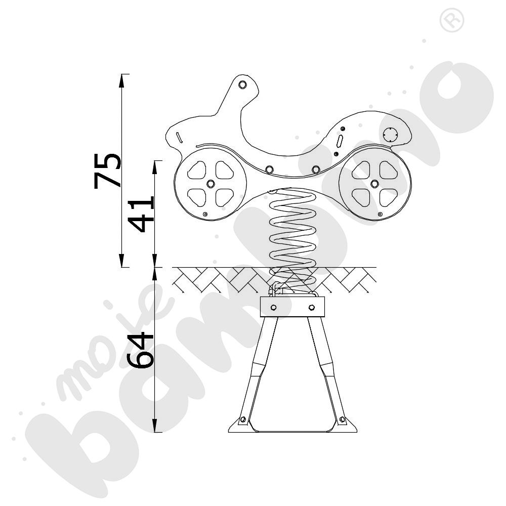 Autko Urbi A na podstawie metalowej