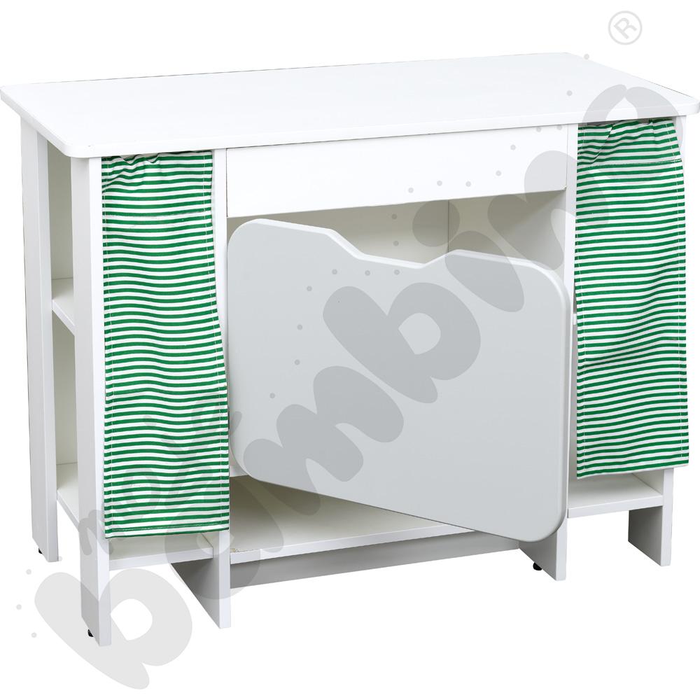 Kuchenka Quadro - szafka z półkami, w białej skrzyni
