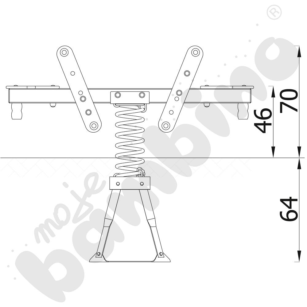 Ważka na sprężynie Urbi B na podstawie metalowej