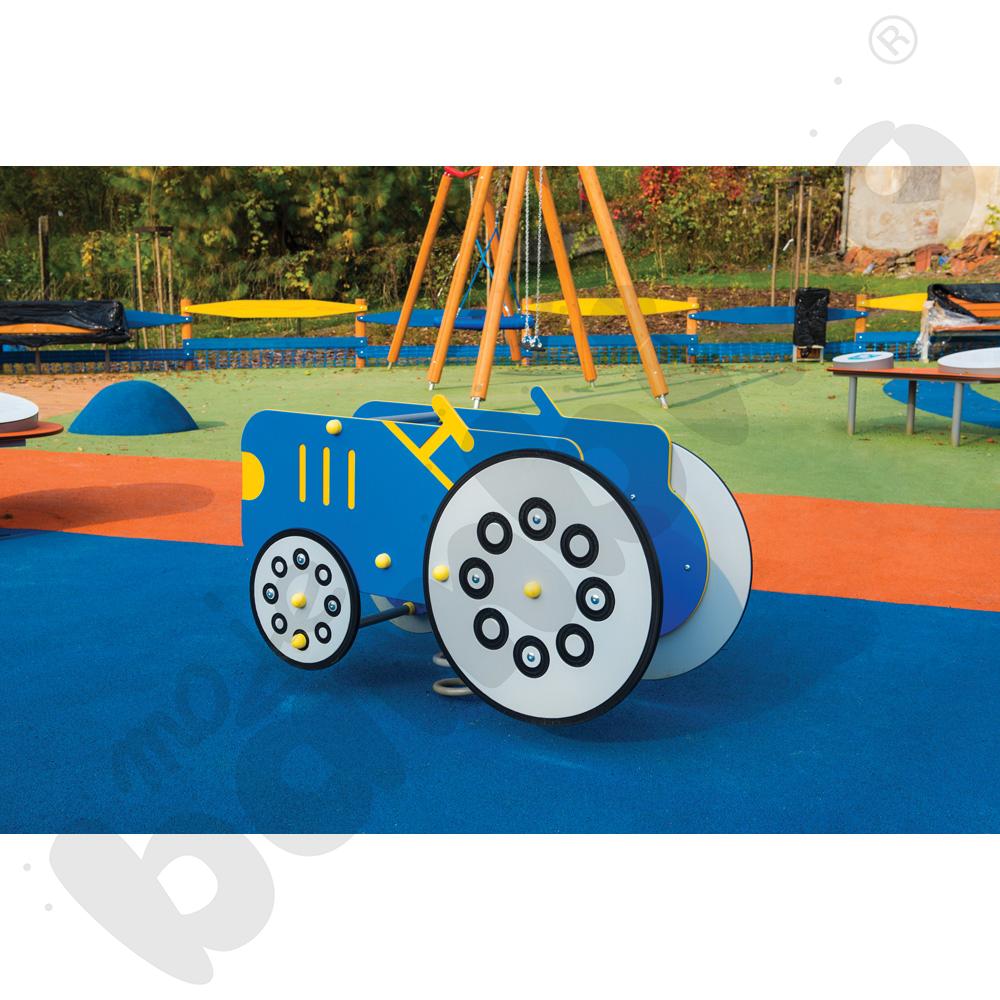 Sprężynowiec Traktor na podstawie metalowej