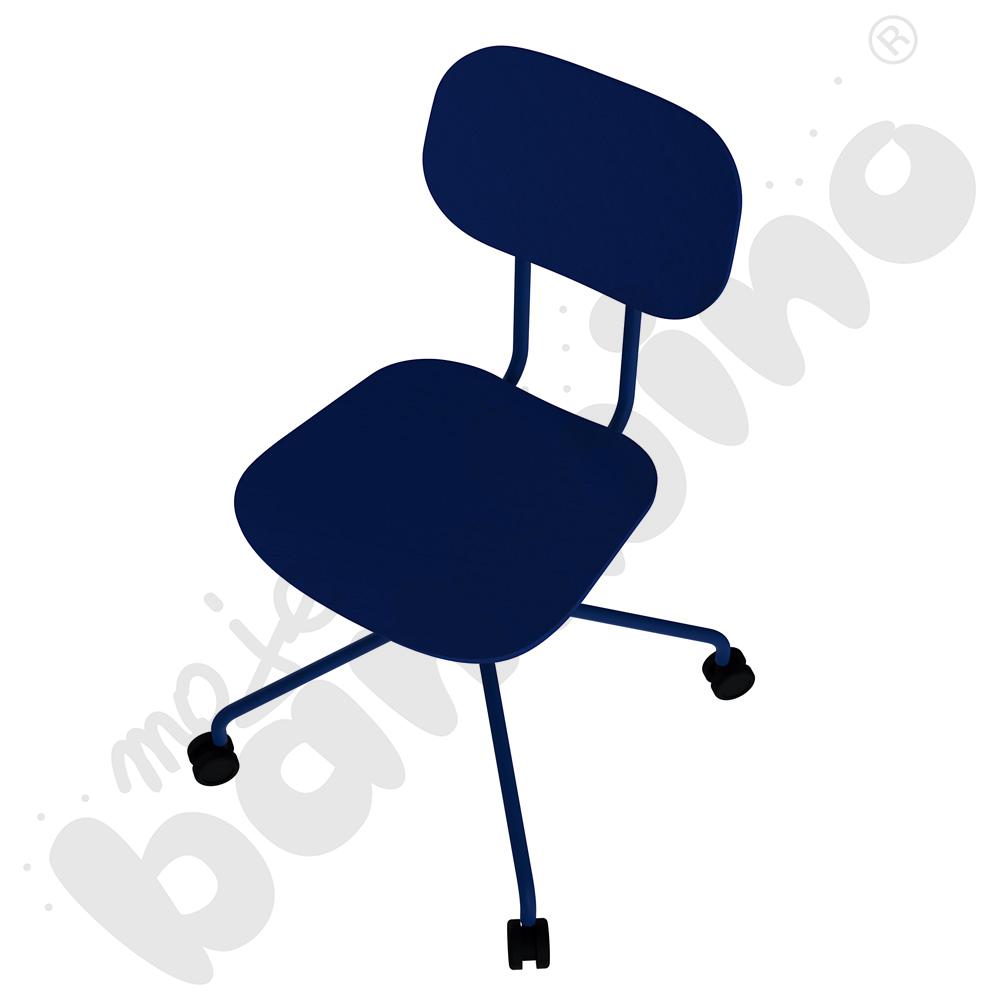 Krzesło na kółkach New School ciemnoniebieskie